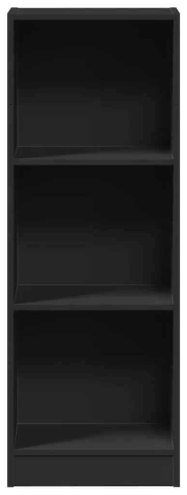 fekete szerelt fa könyvszekrény 40 x 24 x 109 cm