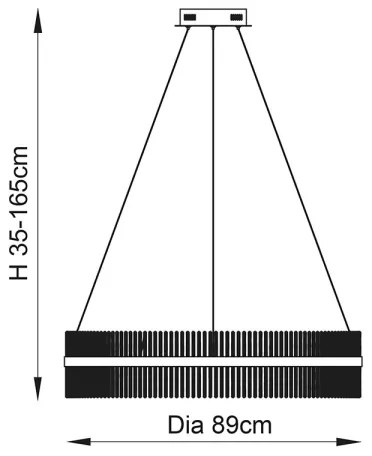 Endon 107672 - LED dimmelhető kábeles csillár ADRIEL LED/83W/230V 3000K arany