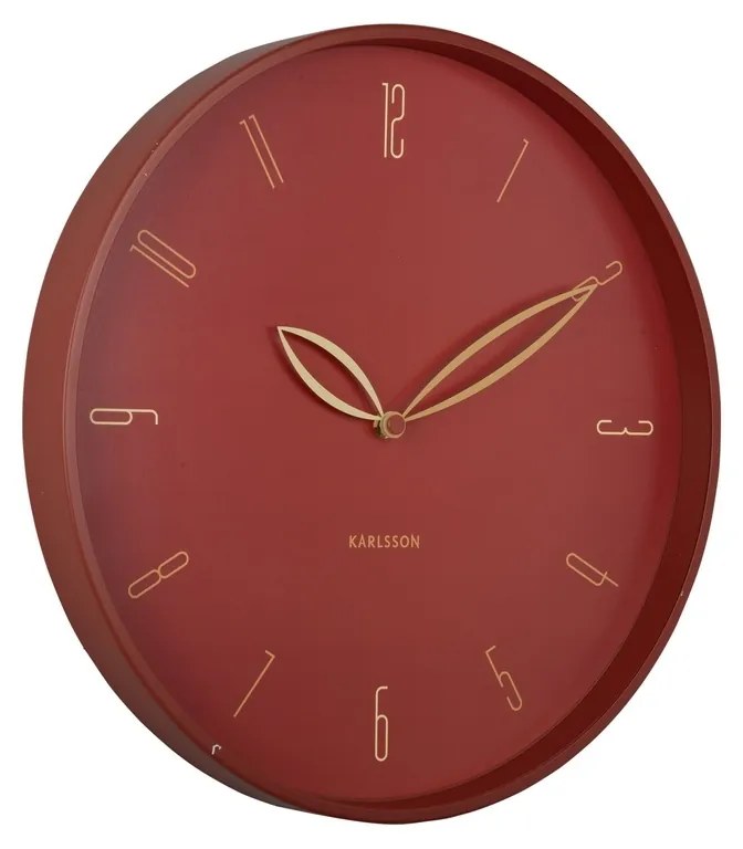 Karlsson 6012RD design falióra, piros, átmérő 40cm