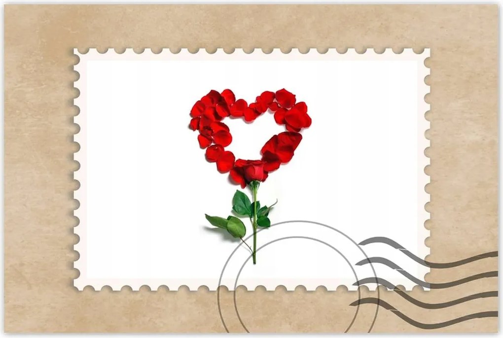 Poszterek 60x40 Rózsaszív Bizonyíték Szerelem