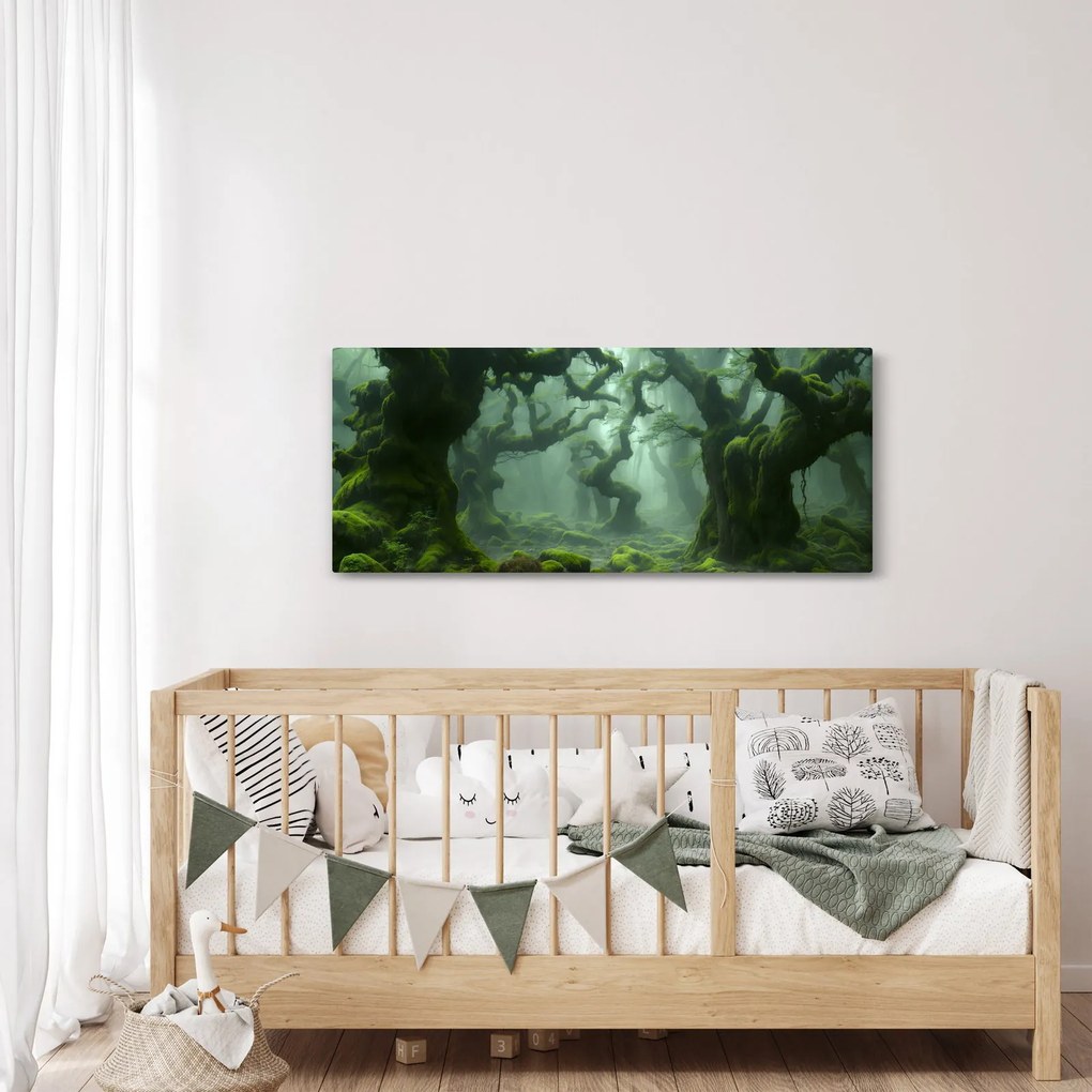 Kép - Egy mohával borított erdő (120x50 cm)