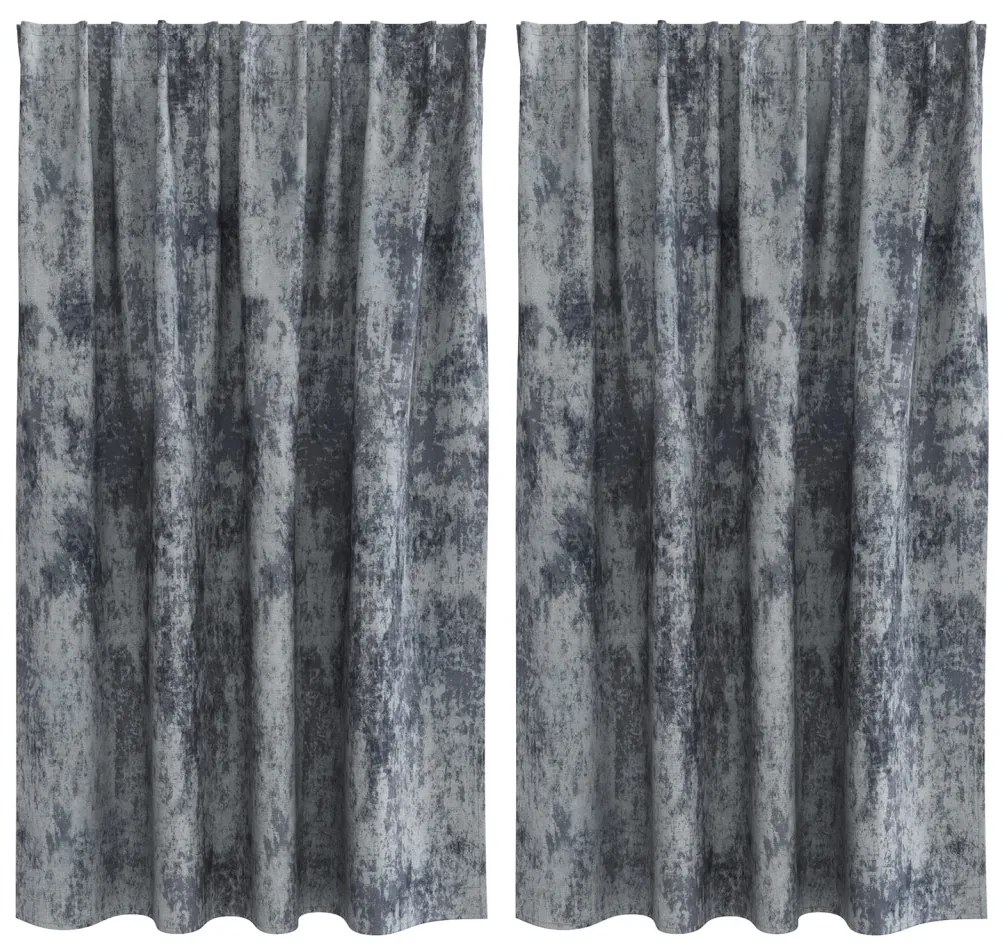 bársony függöny 2 db pálcataszkolt Ezüst szürke 140x140 cm