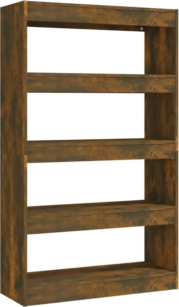 vidaXL füstös tölgy színű fa könyvszekrény/térelválasztó 80x30x135 cm