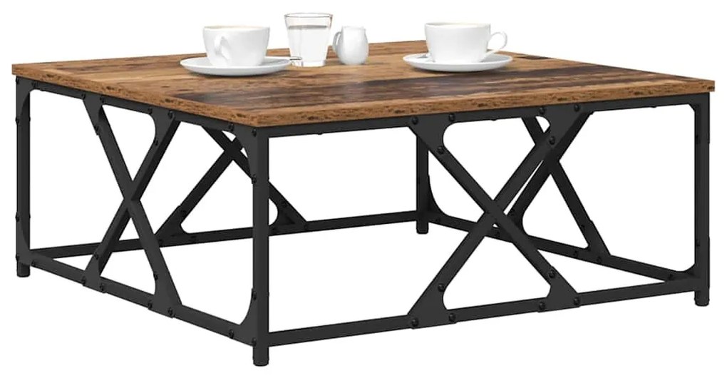 Dohányzóasztal Régi fa 70 x 70 x 30 cm Faanyag