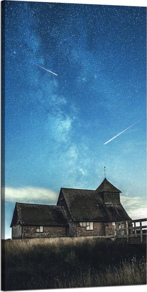 Vászonkép Kozmosz Ég a templom felett 60x120