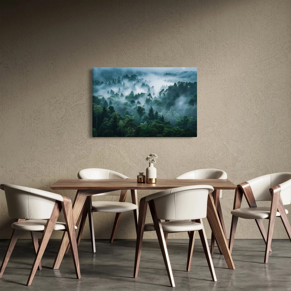 Kép - Erdő ködben (90x60 cm)
