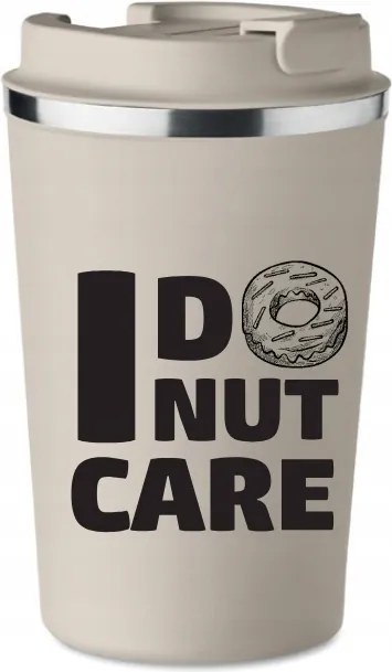 Prémium Termo Bögre bézs Valentin Nap Donut Care vicces nyomat KT_333