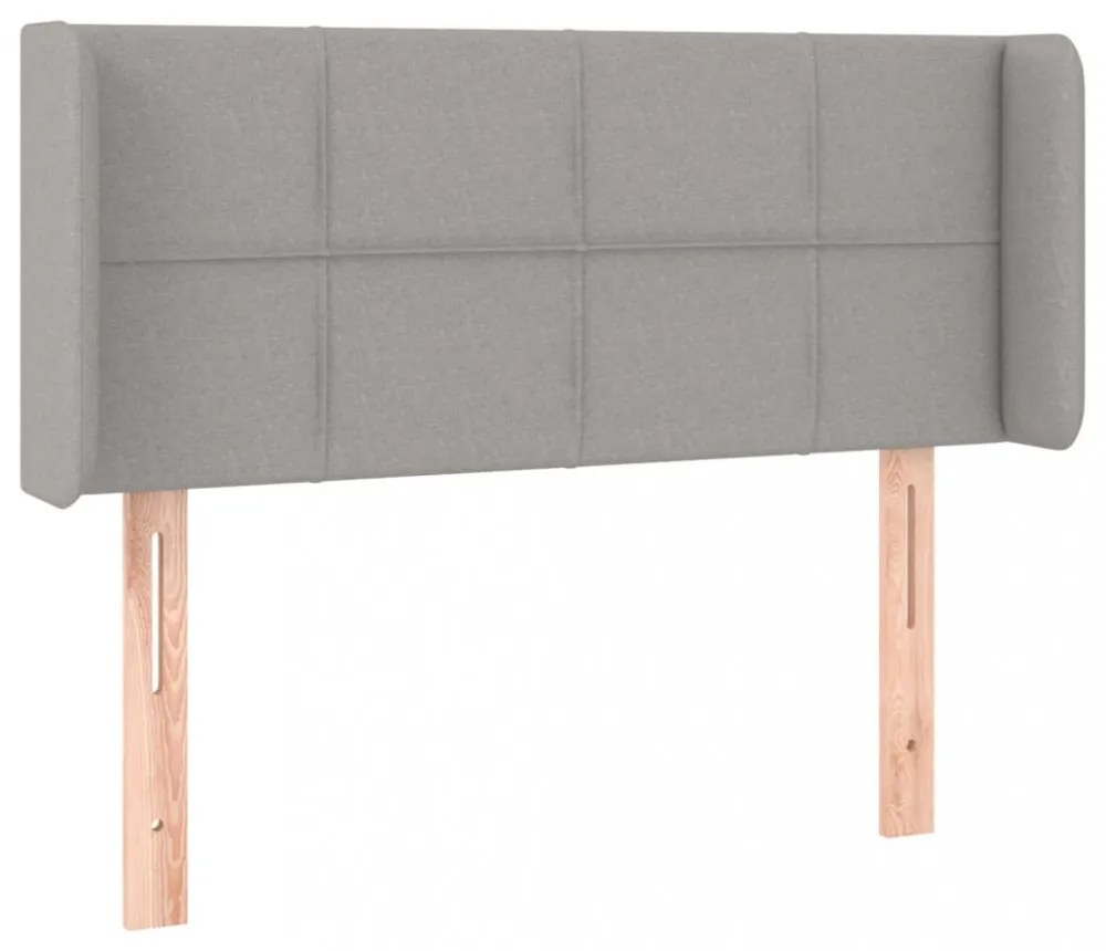 világosszürke szövet fejtámla 83x16x78/88 cm