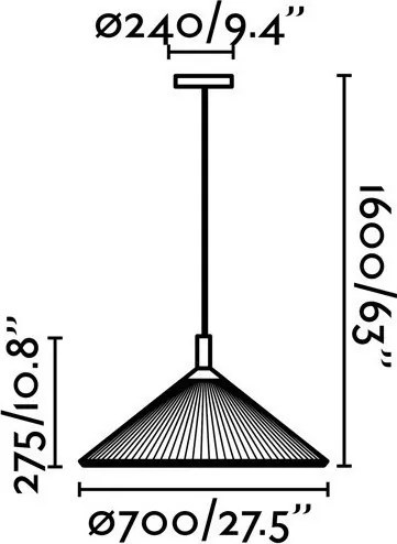 FARO 20119 HUE-IN Ernyős Függesztett LámpaE27 IP20