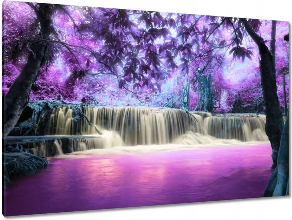 Vászonkép 120x80 Lila vízesés