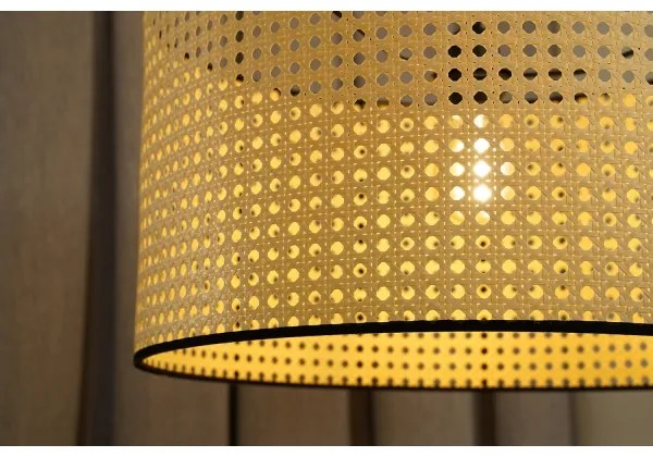 Duolla - Felületre szerelhető csillár ROLLER RATTAN 1xE27/15W/230V átm. 45 cm bézs/fekete