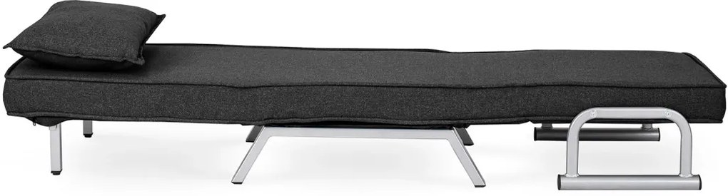 Ágyazható Fotel BART Fekete Szövet Kárpittal.