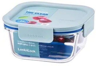 LOCKnLOCK CLEAR Négyzet alakú ételtároló, 500 ml, menta, 500 ml