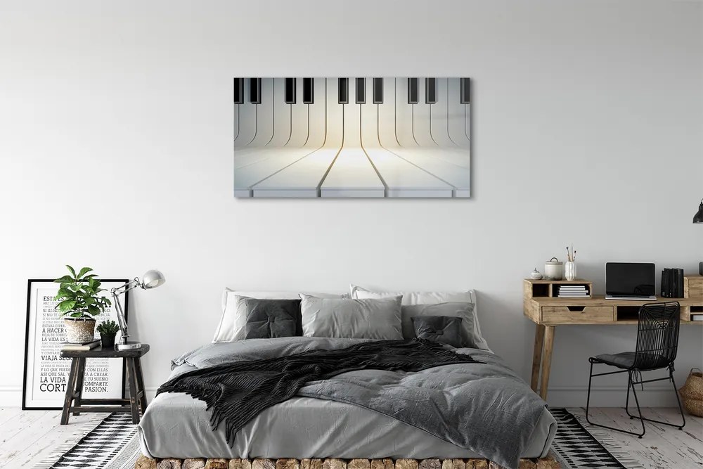 Üvegképek zongora billentyűk 120x60cm