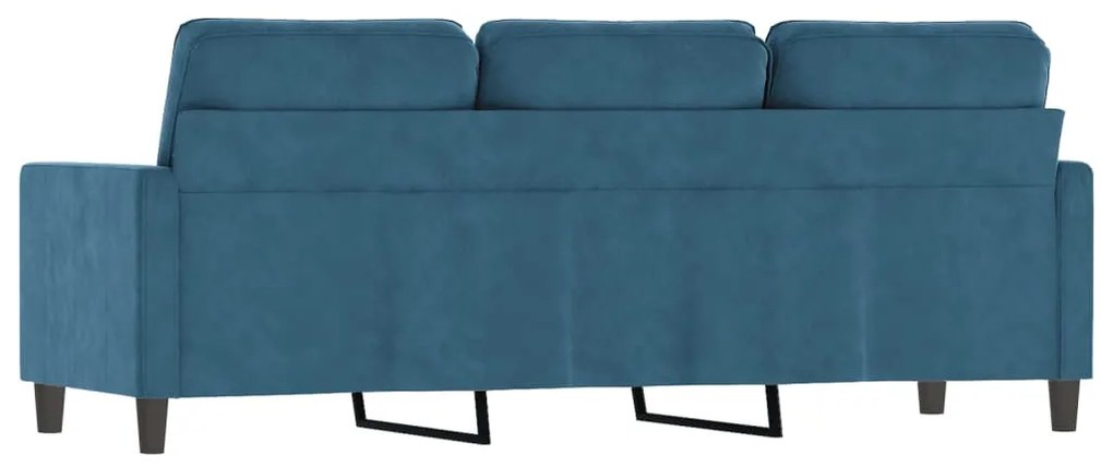 vidaXL 3 személyes kék bársony kanapé 180 cm