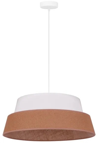 Duolla - Csillár zsinóron GALAXY 1xE27/15W/230V átm. 50 cm barna/fehér