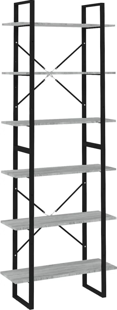 vidaXL szürke sonoma színű szerelt fa magasszekrény 80 x 30 x 210 cm