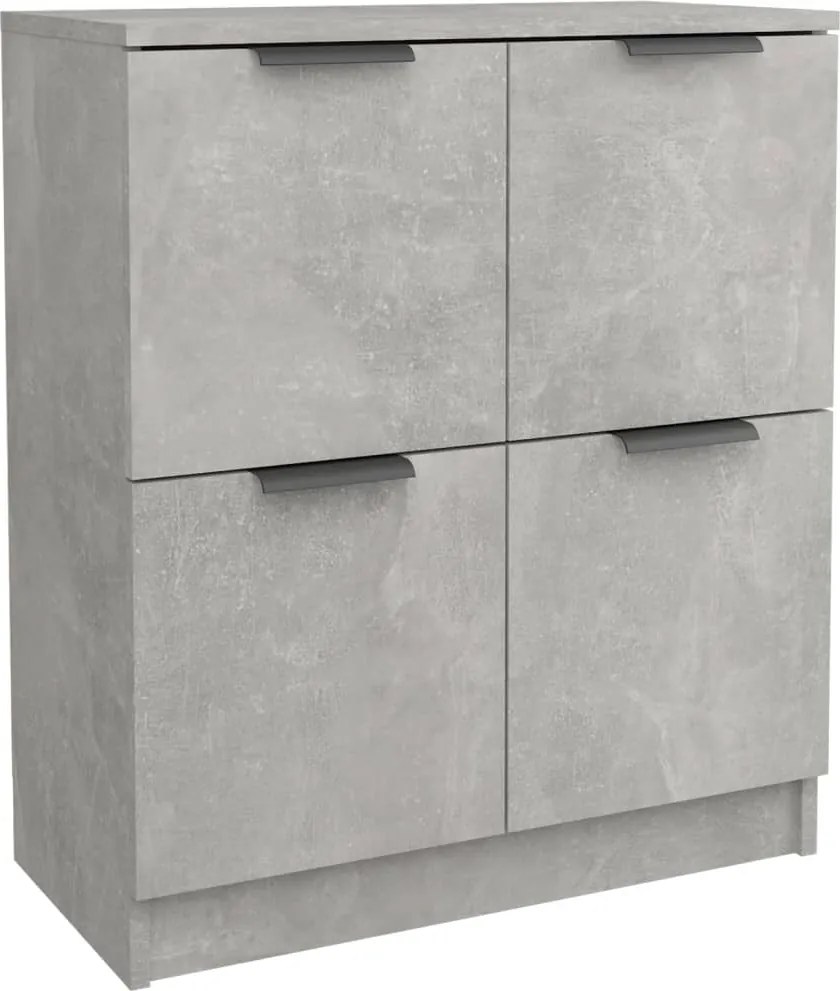 vidaXL betonszürke szerelt fa tálalóasztal 60 x 30 x 70 cm