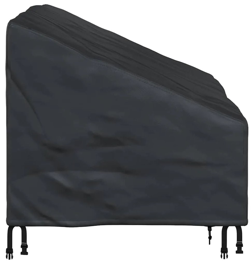 Kerti Pad Borító Fekete 130 x 95 x 40 / 80 cm 210D szövet