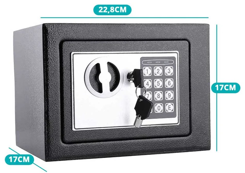 Digitális széf 2 típusban - kicsi, fekete