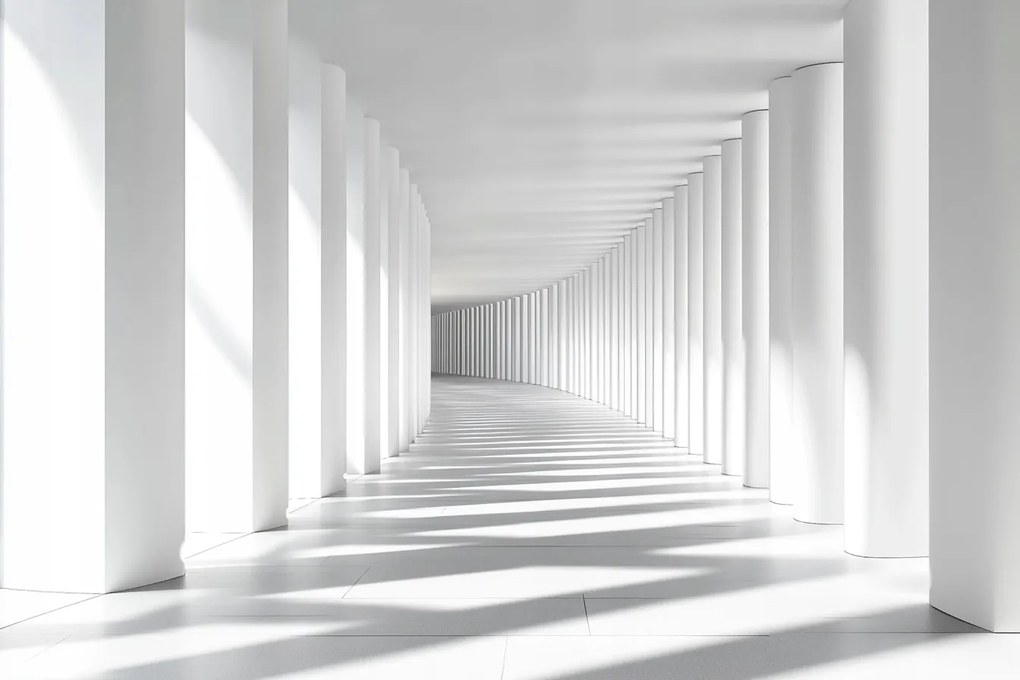 Fotótapéta Flizelina Illúzió Mélység Alagút Folyosó Oszlopok 3D 104x70,5 ragasztó