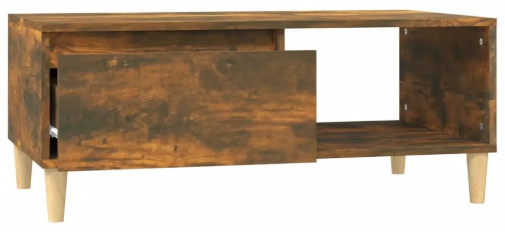 füstös tölgy színű fatermék dohányzóasztal 90x50x36,5 cm