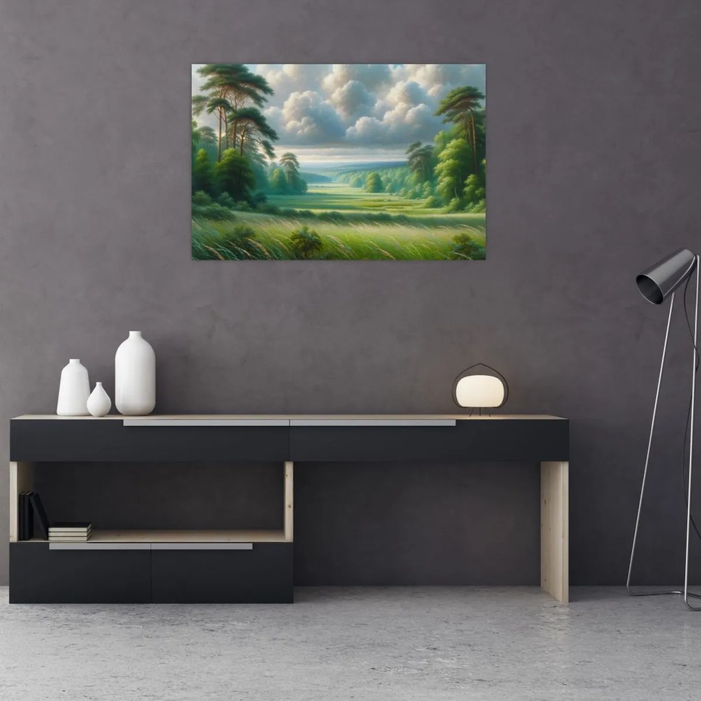 Kép - Zöld táj (90x60 cm)