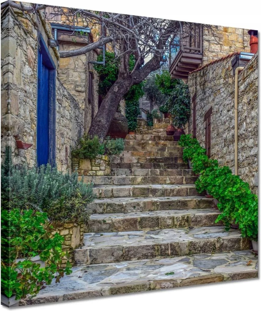 Vászonkép 30x30 Provence Lépcsők Kő