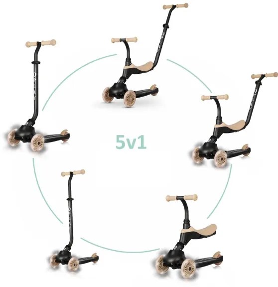 QPlay - Gyermek roller 5in1 SEMA bézs