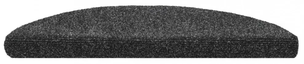 15 db sötétszürke öntapadós lépcsőszőnyeg 56x17x3 cm