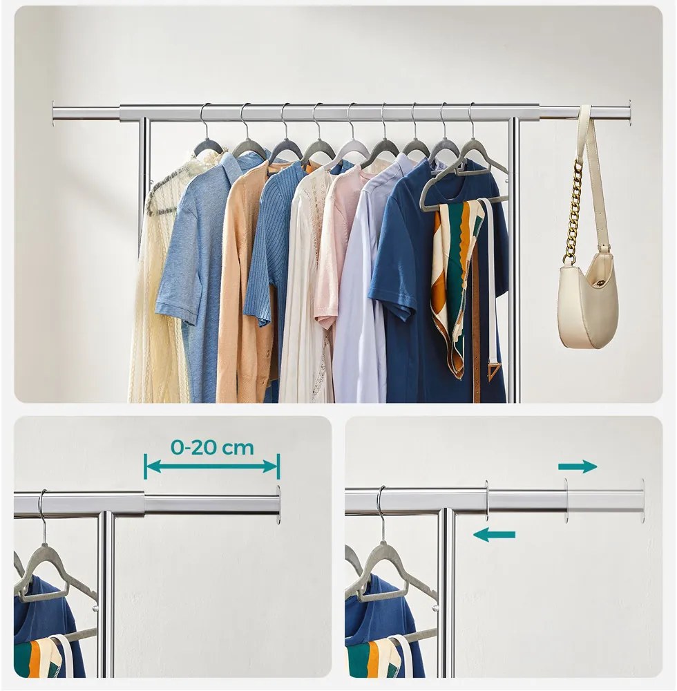 Gurulós ruhatartó állvány