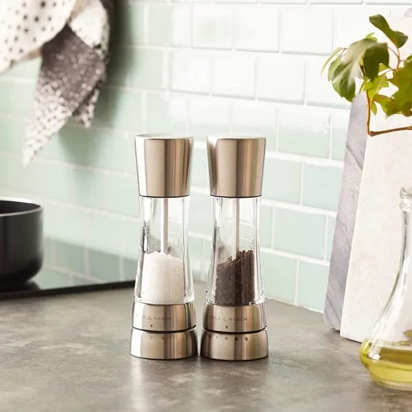 Cole&Mason - DERWENT só- és borsőrlő szett, 2 db, 19 cm, fényes króm