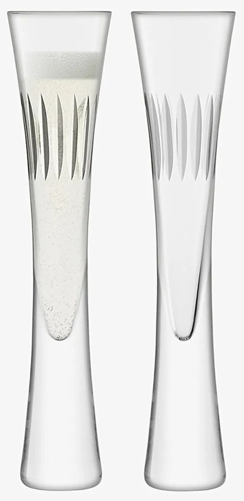 Sklenice na šampaňské Moya Cut, 170 ml, čirá, set 2 ks - LSA International