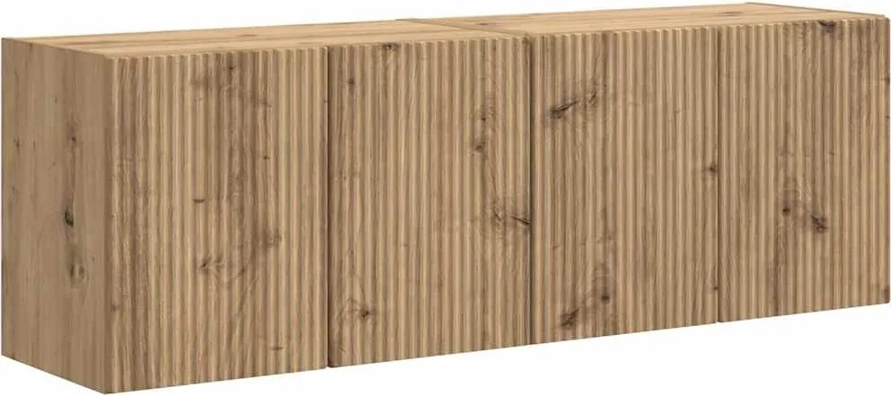 vidaXL TV Fali Szekrény 2 pcs Artisan tölgy 59,5 x 31 x 40 cm Faanyag