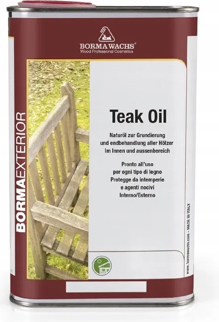 Teak olaj faanyaghoz színtelen Borma Wachs Teak Oil 1L