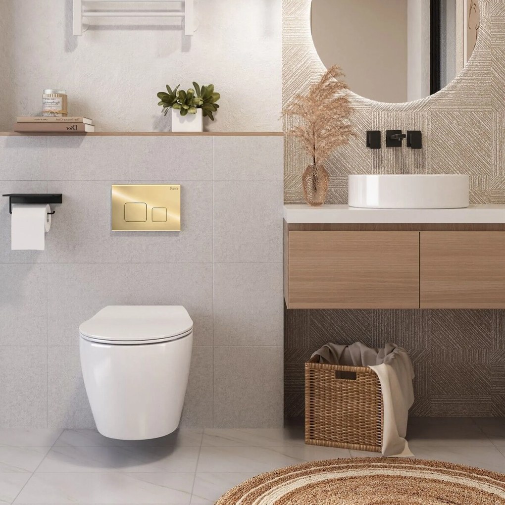 WC öblítő gomb F  Gold