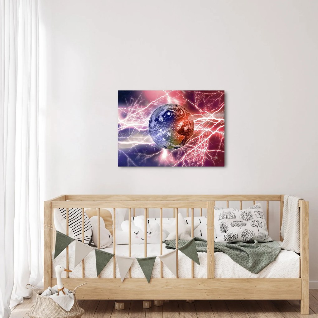 Kép - Földgolyó az áram alatt (70x50 cm)