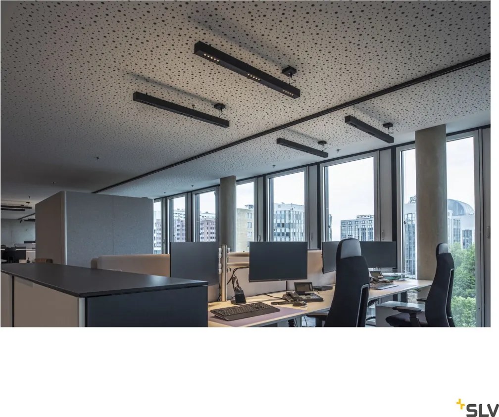 SLV 1000927 Q-LINE Modern Led Függesztett Lámpa Fekete LED IP20