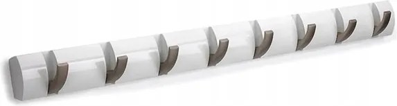 Fali ruhaakasztó fehér-ezüst fa előszobába Flip 8