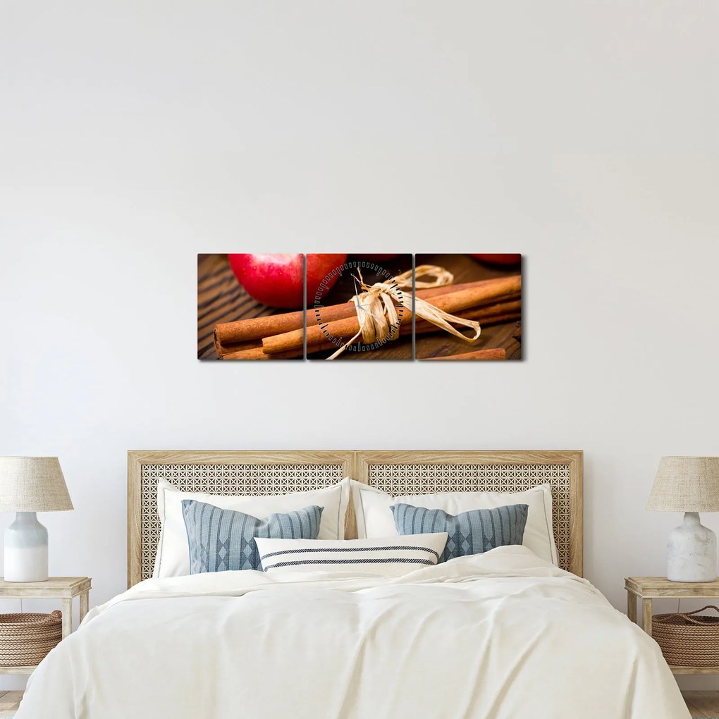 Kép - Fahéj (órával) (90x30 cm)