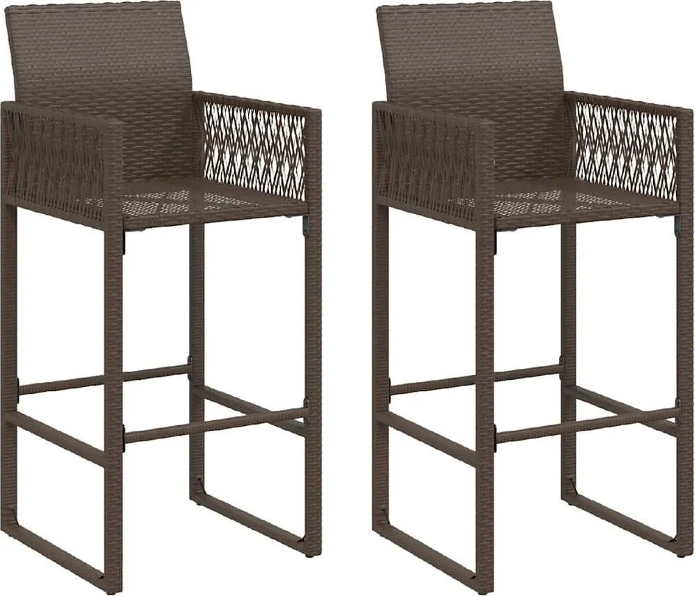 vidaXL 2 db barna polyrattan kerti bárszék