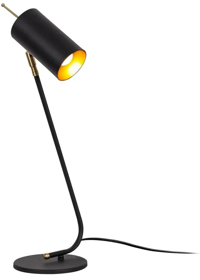 Fekete-aranyszínű asztali lámpa fém búrával (magasság 55 cm) Sivani – Opviq lights
