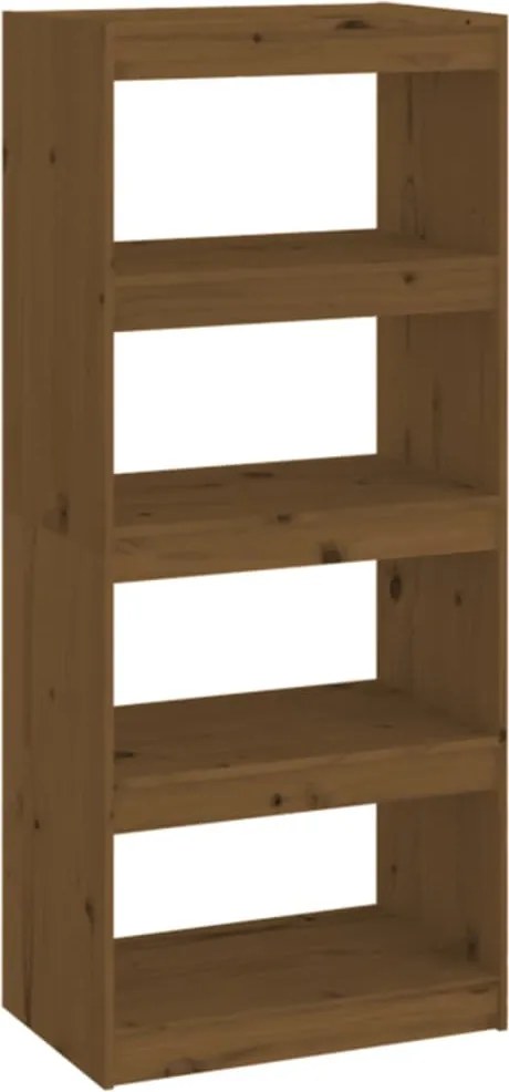 vidaXL mézbarna fenyőfa könyvszekrény/térelválasztó 60 x 30 x 135,5 cm