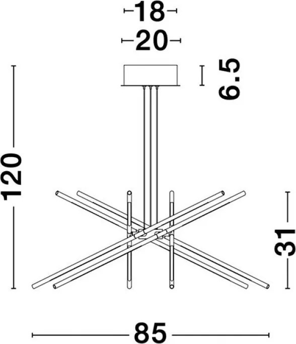 NOVALUCE 9180783 Modern Led Függesztett Lámpa LED IP20