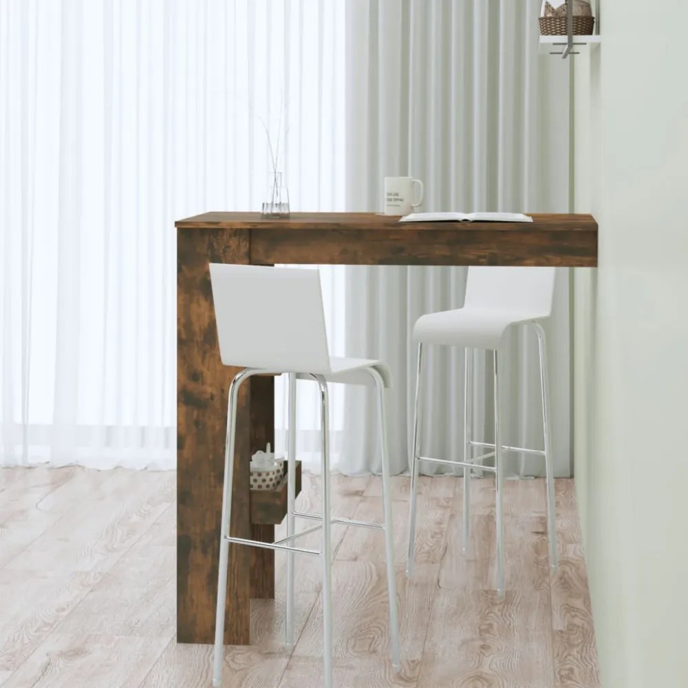 füstös tölgy színű fatermék fali bárasztal 102 x 45 x 103,5 cm