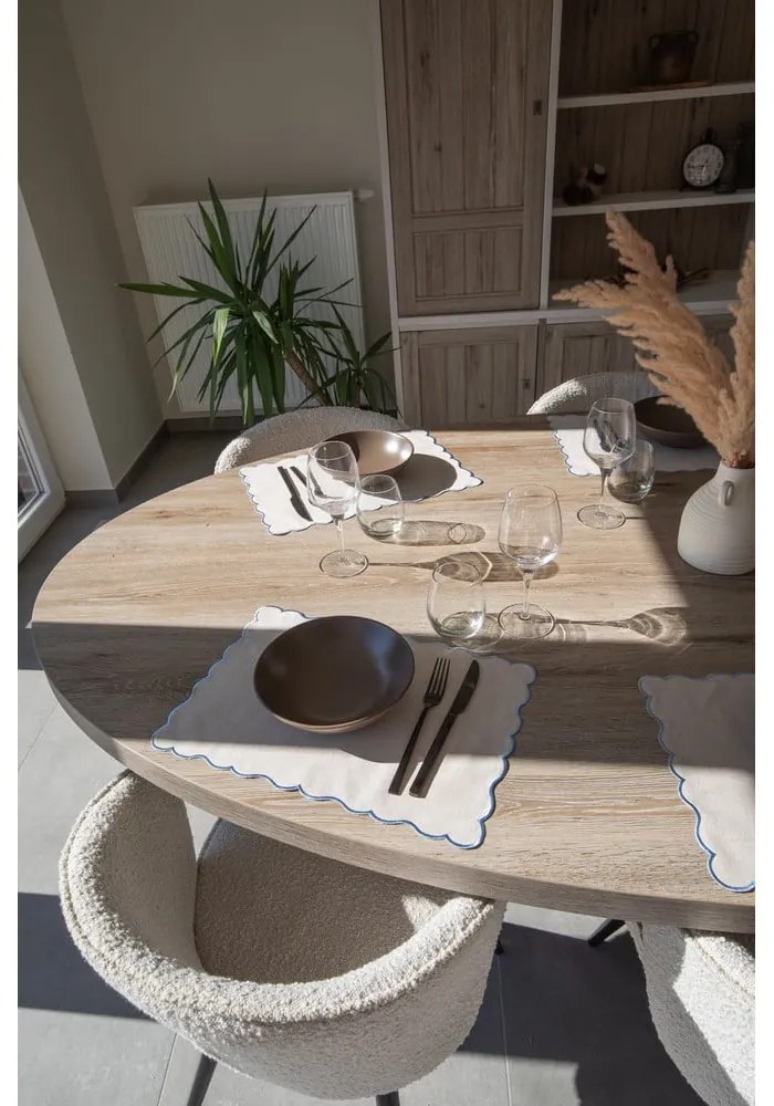 Lenkeverék tányéralátét 30x43 cm Noura – Tiseco Home Studio