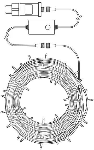 Nedis WIFILP01C48 - LED RGB Kültéri karácsonyi lánc 48xLED 13,8m IP65 Wi-Fi Tuya
