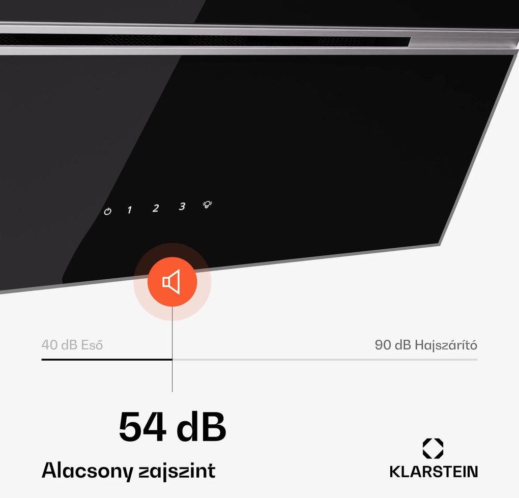 Klarstein Alina elszívó páraelszívó | 80 cm | 615 m³/h | Csendes | EEK A