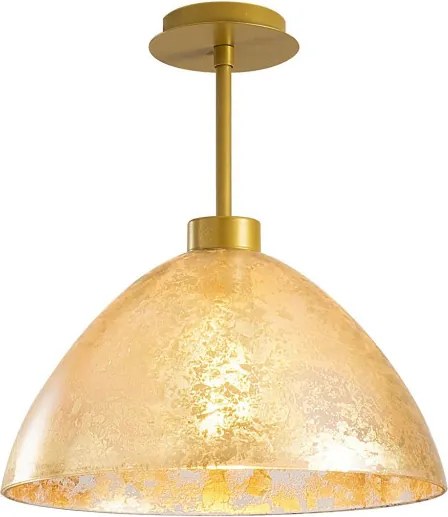 Bergama N-146 arany fém és üveg függőlámpa, Ø34 cm