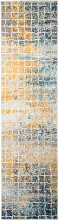 Urban kék-sárga szőnyeg, 60 x 220 cm - Flair Rugs